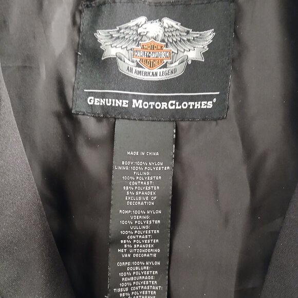 Harley-Davidson® Men's Turret Packable Mid-Layer Jacket, Black/Gray. - Picture 9 of 13